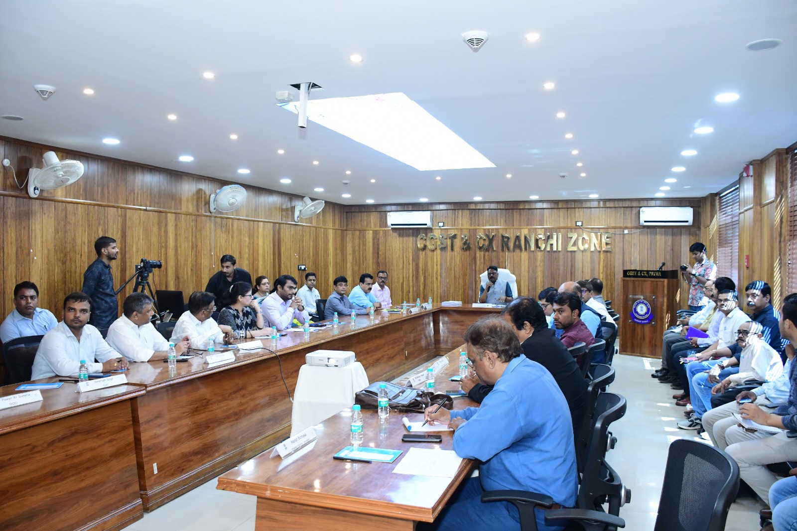 Taxpayer Outreach Programme Seminar 2025 at CGST Jamshedpur with officials addressing participants